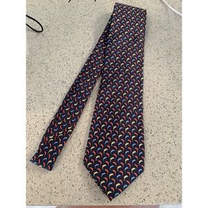 100% Silk Tie By Spinelli Made In Italy 58"x3.75" Classic Necktie